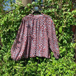 Banana Republic Factory Tie Mock Neck Blouse